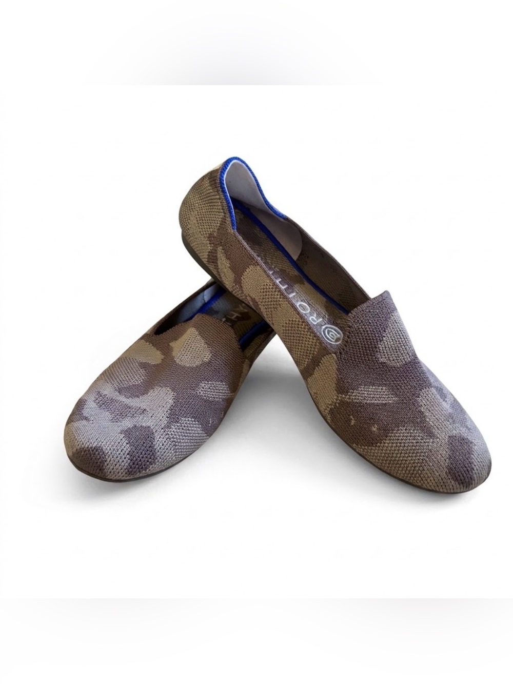 Rothy's The Loafer Grey Camo Flats Shoes Size 6.5 Like New